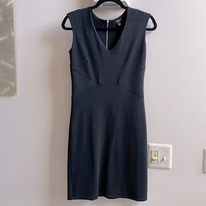 Ann Taylor Sleeveless Black Dress - exposed back zipper.